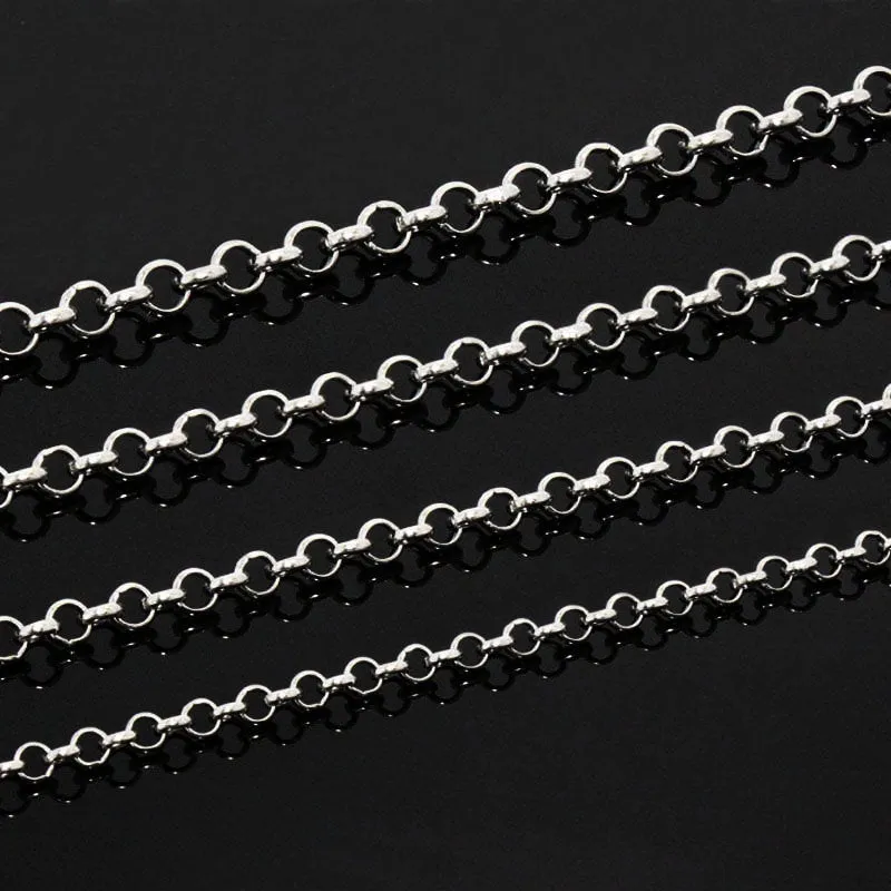 Stainless Steel Rolo Chains - Necklace Chains for Jewelry Making Supplies - Chain for Necklaces - Stainless Steel Mens & Womens - DIY