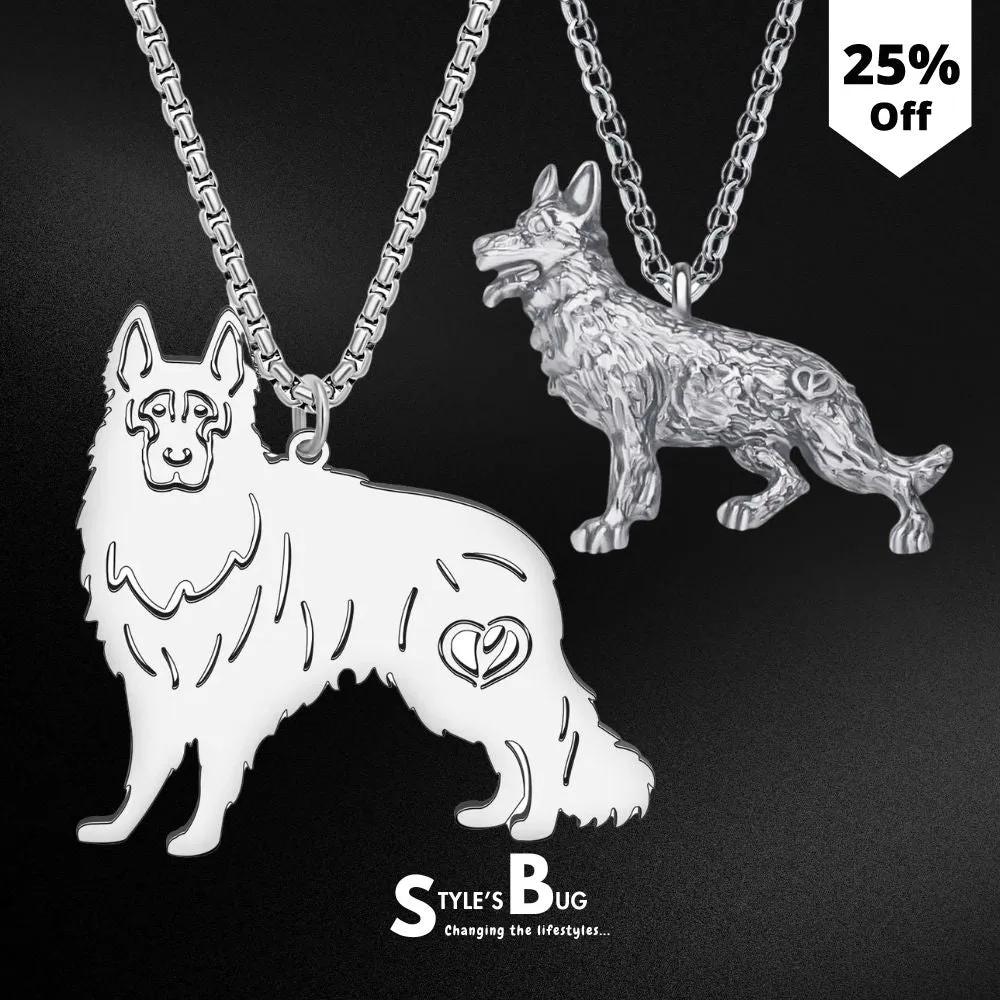 Standing German Shepherd Necklaces