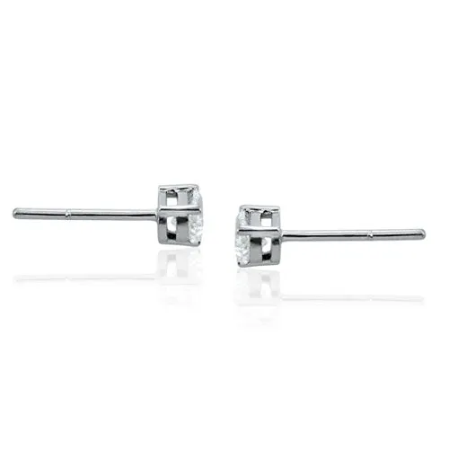 Steffans Pear Shaped Diamond Claw Set Platinum Stud Earrings (0.35ct)