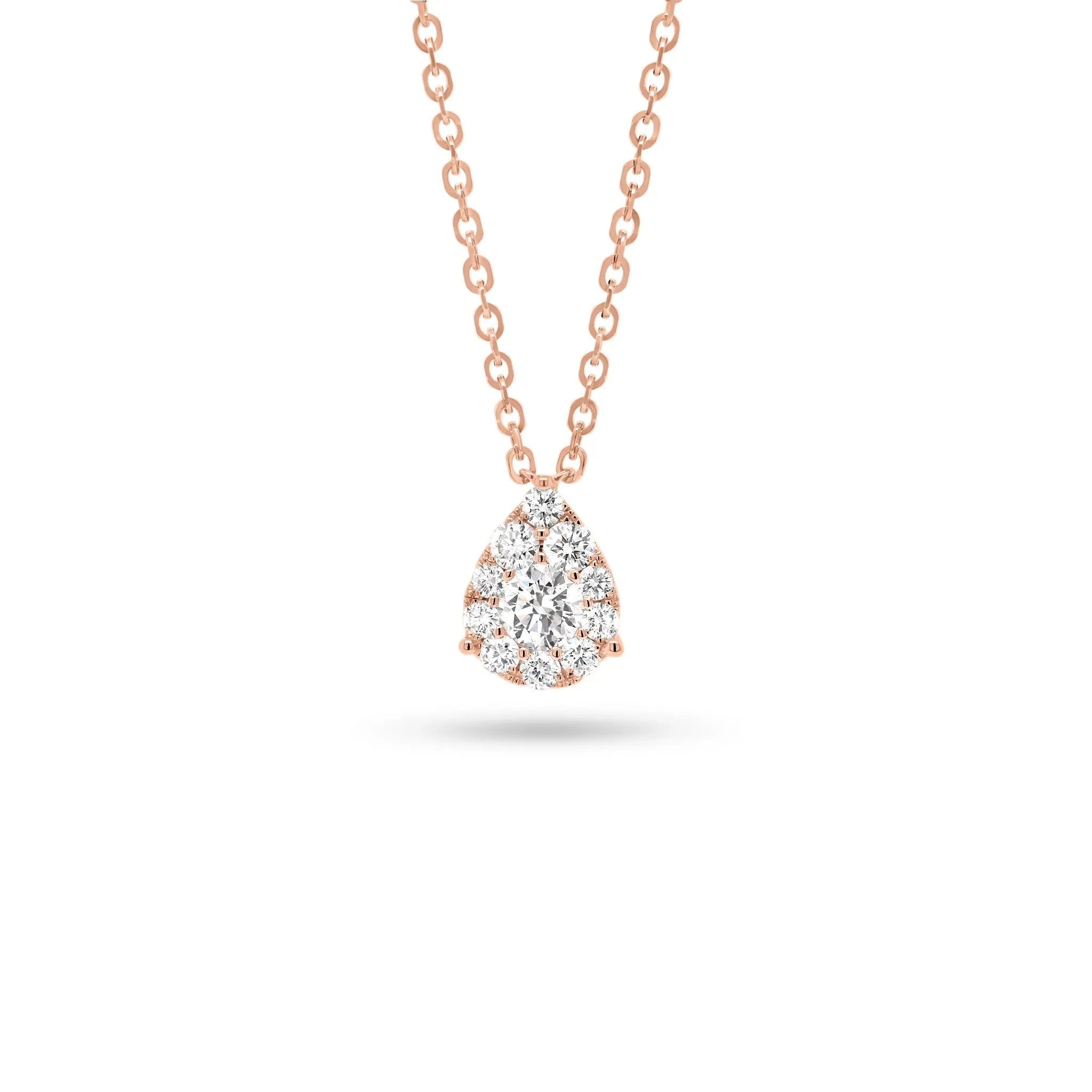 Teardrop Halo Diamond Pendant