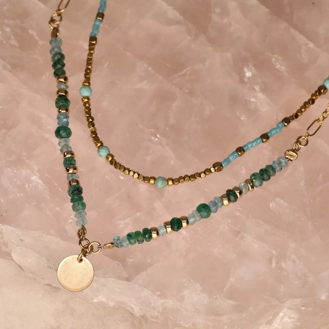 Turquoise and Miyuki Bead Necklace