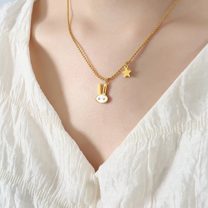 Whimsical Rabbit Pendant Necklace - Stylish Jewelry for Women